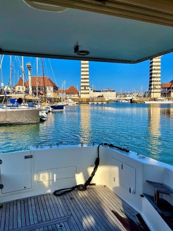 View from the deck of YACHT DEAUVILLE over the marina